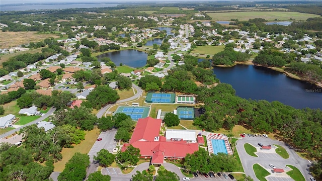 26901 Racquet Cir, Leesburg, FL 34748 - aerial view featuring a water view