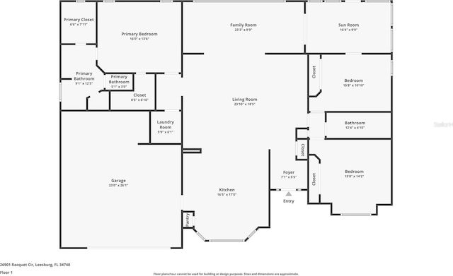 26901 Racquet Cir, Leesburg, FL 34748 - floor plan