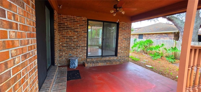 6277 Cranberry Ln W, Jacksonville, FL 32244 - view of patio / terrace with ceiling fan