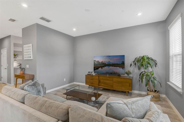 9433 Randal Park Blvd, Orlando, FL 32832 - living area featuring recessed lighting, visible vents, and baseboards
