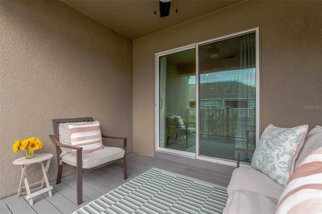 9433 Randal Park Blvd, Orlando, FL 32832 - balcony featuring ceiling fan