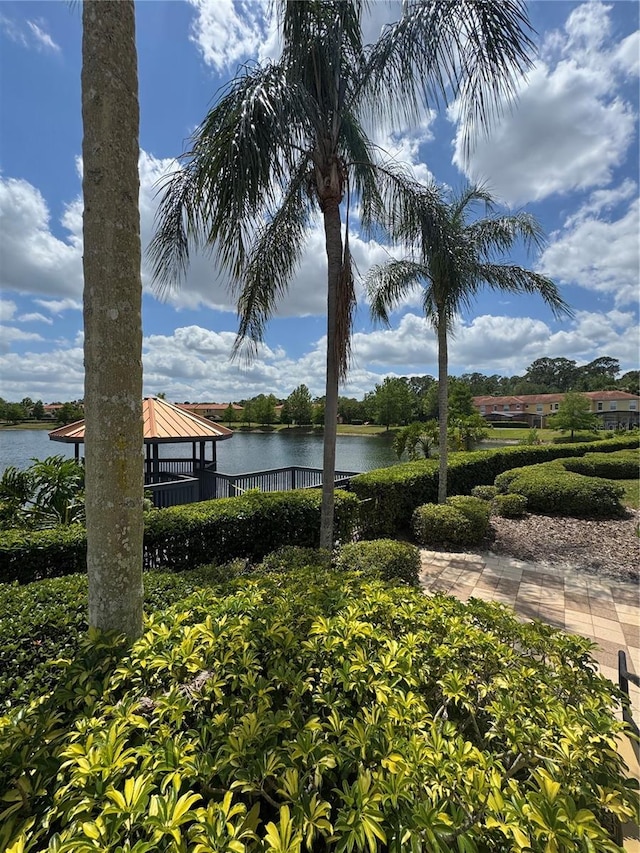 3045 Yellow Lantana Ln, Kissimmee, FL 34747 - view of community featuring a gazebo and a water view