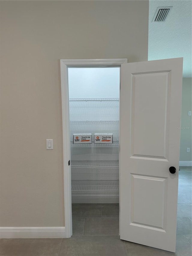pantry with visible vents