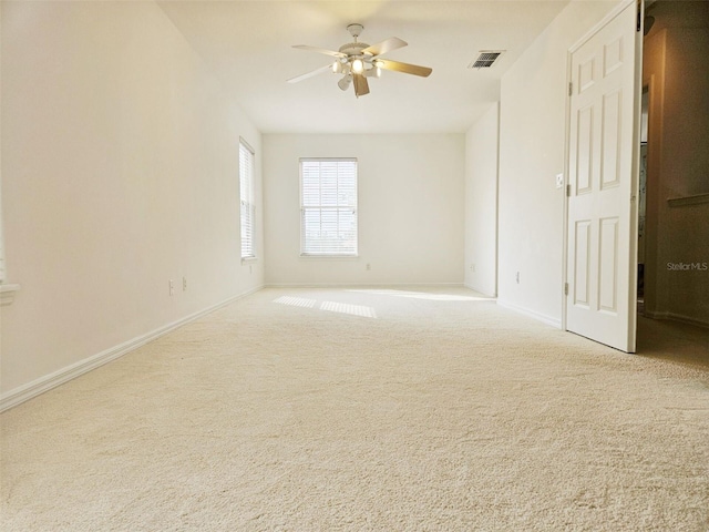 5421 Watervista Dr, Orlando, FL 32821 - unfurnished room featuring ceiling fan, visible vents, baseboards, and carpet
