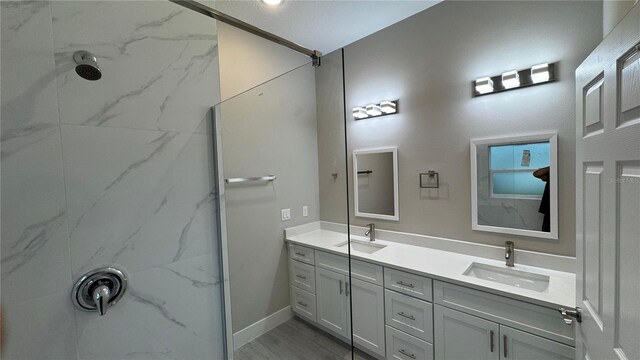 7908 Pine Glen Rd, Sebring, FL 33876 - full bath featuring double vanity and a marble finish shower