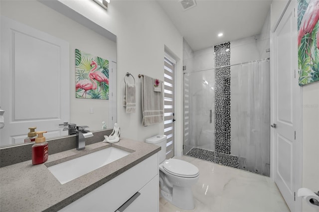 1214 Embers Pkwy W, Cape Coral, FL 33993 - full bath with toilet, tiled shower, vanity, and visible vents