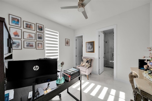 1214 Embers Pkwy W, Cape Coral, FL 33993 - office space featuring a ceiling fan