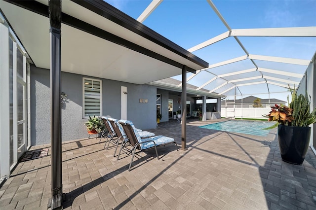 1214 Embers Pkwy W, Cape Coral, FL 33993 - view of pool featuring a lanai, a patio, a fenced in pool, and fence