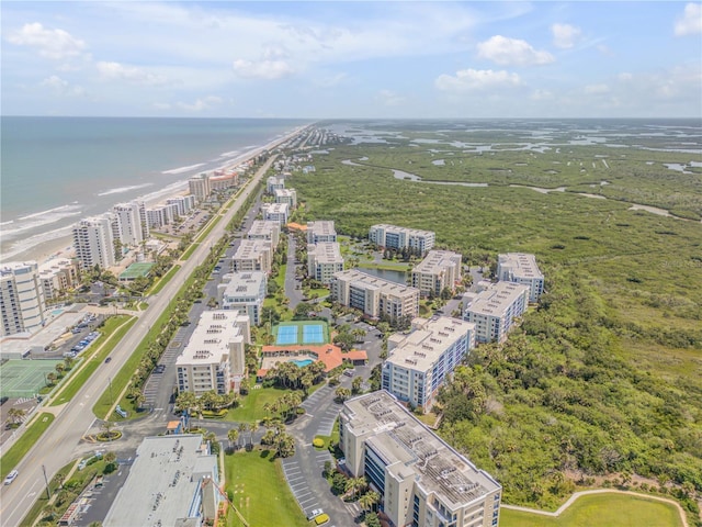 5300 S Atlantic Ave Unit 2-501, New Smyrna Beach, FL 32169 - aerial view with a water view, a view of city, and a view of the beach