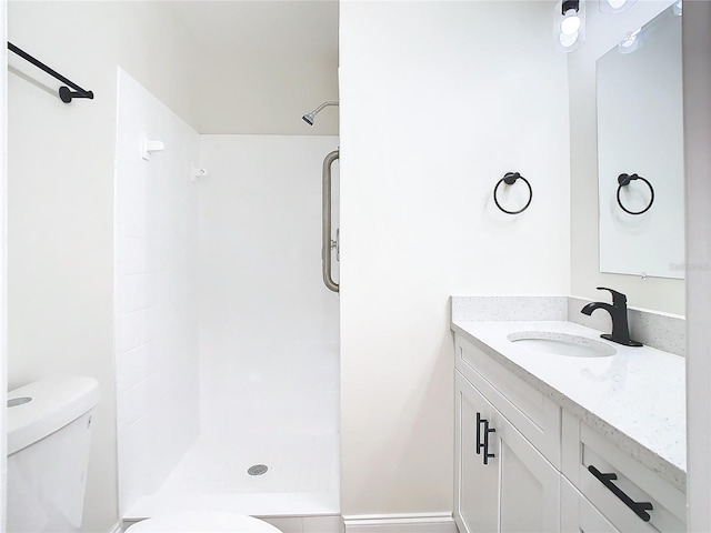 7400 Mitchell Ranch Rd, New Port Richey, FL 34655 - full bath featuring toilet, a walk in shower, and vanity