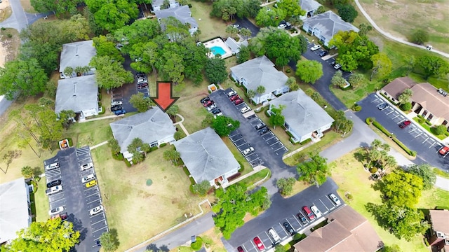 aerial view with a residential view