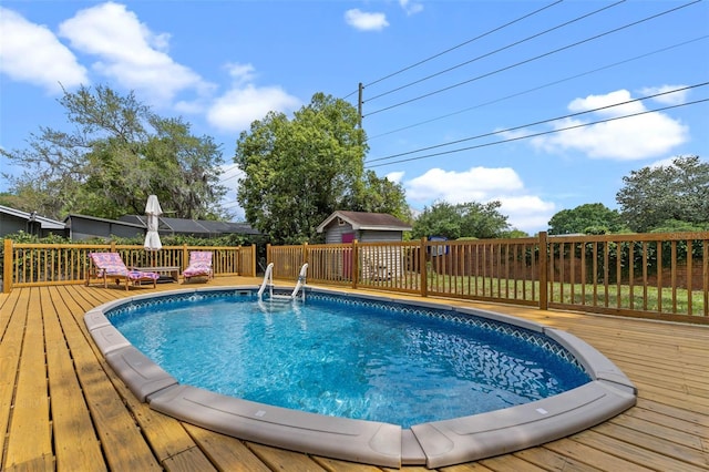 1010 Chokecherry Dr, Winter Springs, FL 32708 - outdoor pool with a wooden deck