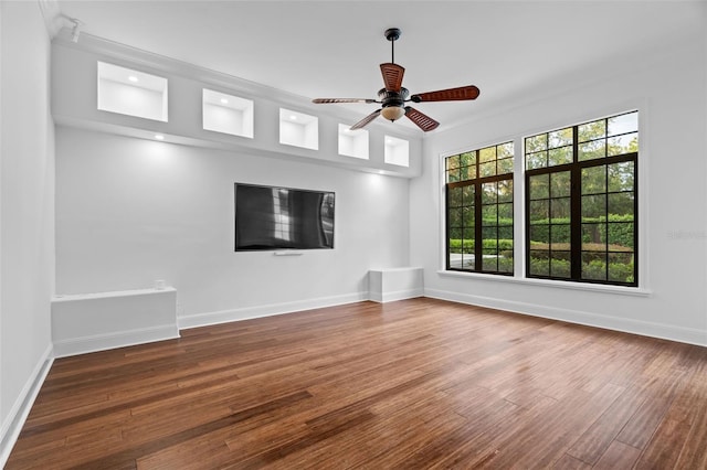 6143 Cartmel Ln, Windermere, FL 34786 - unfurnished living room featuring wood finished floors and ceiling fan