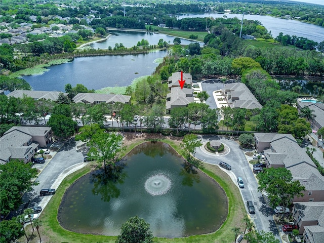8419 Chamberlain Pl, Oviedo, FL 32765 - drone / aerial view with a water view and a residential view