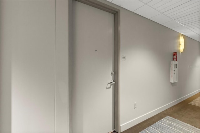 hallway with baseboards