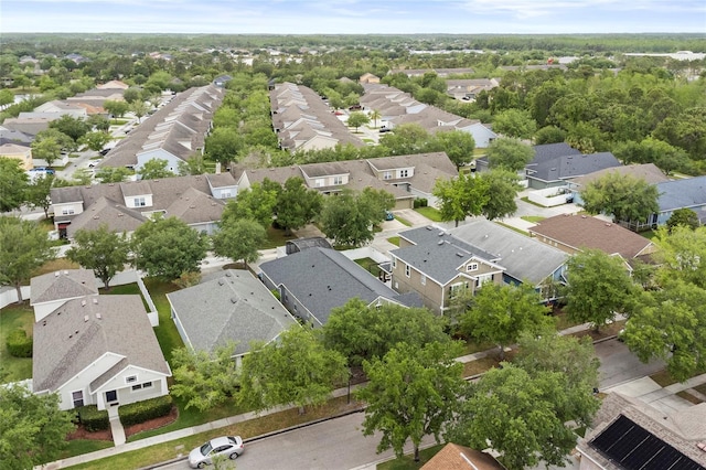 aerial view with a residential view