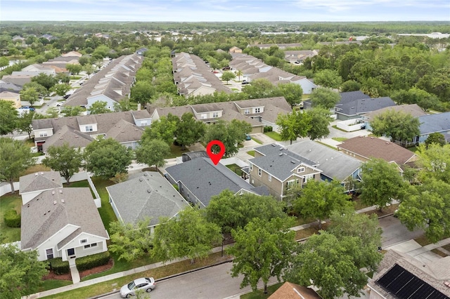 bird's eye view with a residential view