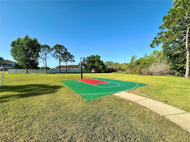 9244 Pecky Cypress Way, Orlando, FL 32836 - view of basketball court featuring a yard, community basketball court, and fence