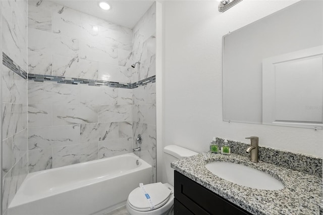 7738 N Creek Way, Citrus Springs, FL 34434 - full bathroom featuring vanity, shower / bath combination, and recessed lighting
