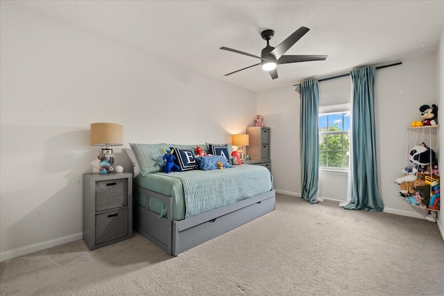 4301 Creek Bank Dr, Kissimmee, FL 34744 - carpeted bedroom featuring ceiling fan and baseboards