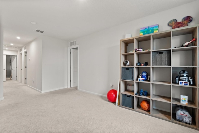 4301 Creek Bank Dr, Kissimmee, FL 34744 - playroom featuring visible vents, baseboards, and carpet