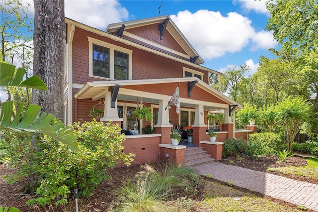 craftsman-style home with a porch