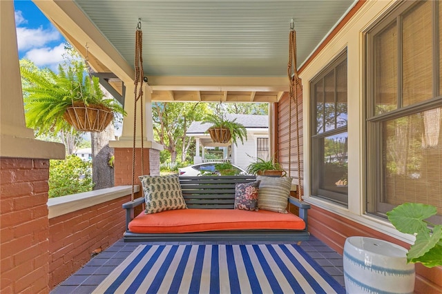 view of patio featuring covered porch