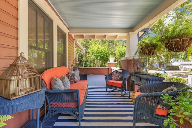view of patio / terrace with an outdoor hangout area