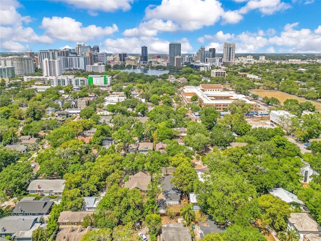 aerial view featuring a city view