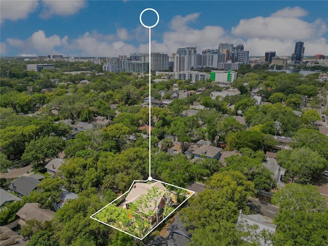 bird's eye view featuring a view of city