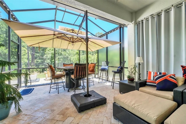 2172 Sherbrook Ave, Davenport, FL 33837 - sunroom / solarium featuring an outdoor living space and outdoor dining area