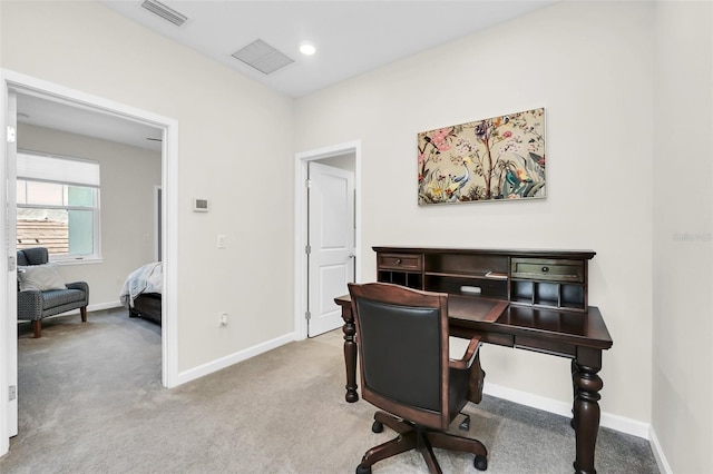2172 Sherbrook Ave, Davenport, FL 33837 - carpeted home office featuring recessed lighting, visible vents, and baseboards