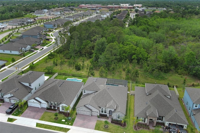 aerial view featuring a residential view