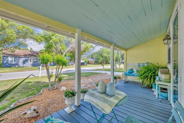 1110 Virginia Ave, Saint Cloud, FL 34769 - wooden deck with covered porch