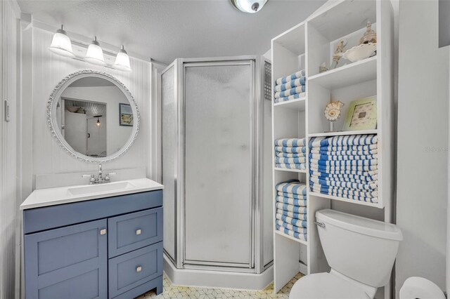 1110 Virginia Ave, Saint Cloud, FL 34769 - bathroom featuring toilet, a shower stall, and vanity