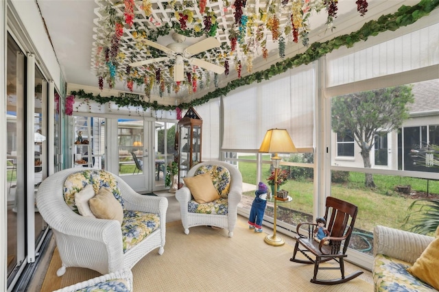433 Arcadia Lakes Dr, The Villages, FL 32162 - sunroom featuring ceiling fan and plenty of natural light