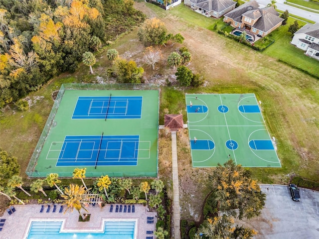 birds eye view of property