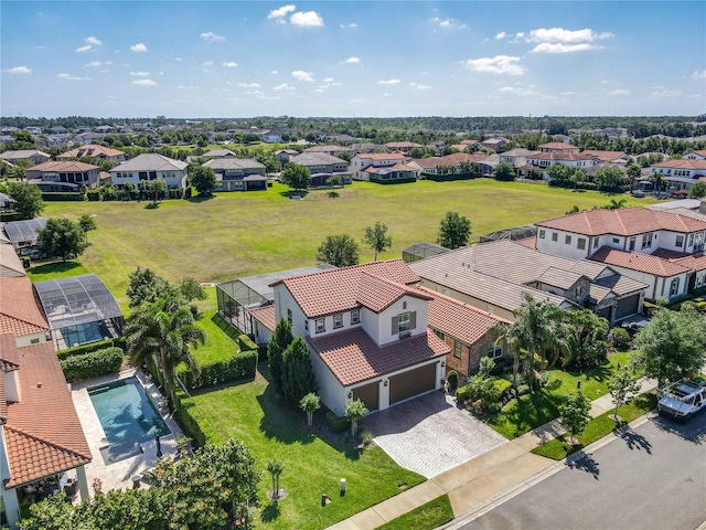 drone / aerial view featuring a residential view