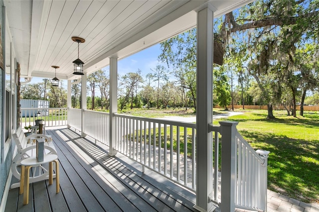 6330 Oil Well Rd, Clermont, FL 34714 - deck with a yard and a porch