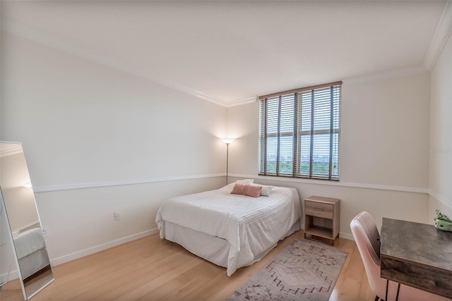 2030 S Douglas Rd Unit 718, Coral Gables, FL 33134 - bedroom featuring wood finished floors and ornamental molding