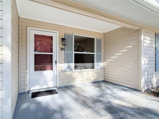 view of doorway to property