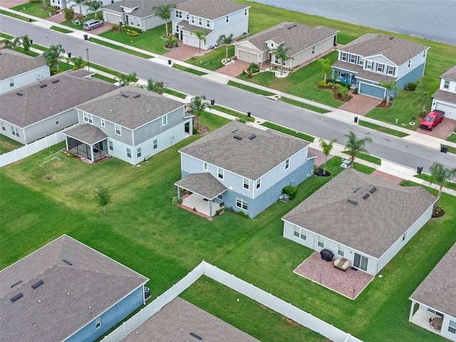 bird's eye view with a residential view