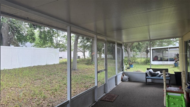 view of sunroom