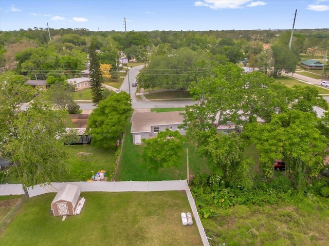 bird's eye view with a forest view