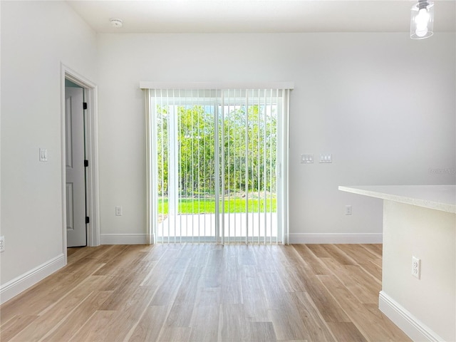 977 W Anderson Ln, Citrus Springs, FL 34434 - spare room featuring light wood-style flooring, a smoke detector, and baseboards