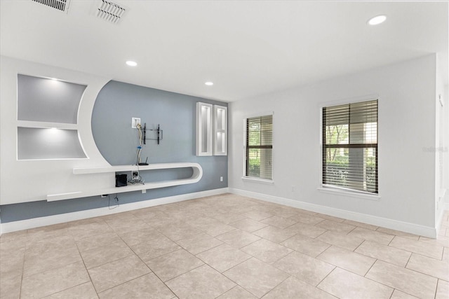 10866 Sunset Ridge Ln, Orlando, FL 32832 - interior space with tile patterned floors, recessed lighting, visible vents, and baseboards