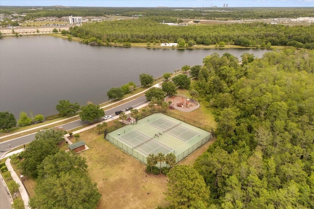10866 Sunset Ridge Ln, Orlando, FL 32832 - aerial view with a water view and a view of trees