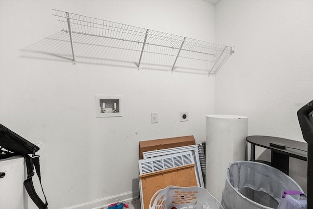 542 Patton Loop, Bartow, FL 33830 - laundry room featuring washer hookup, hookup for an electric dryer, and baseboards