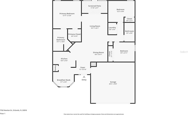 7762 Newlan Dr, Orlando, FL 32818 - view of layout