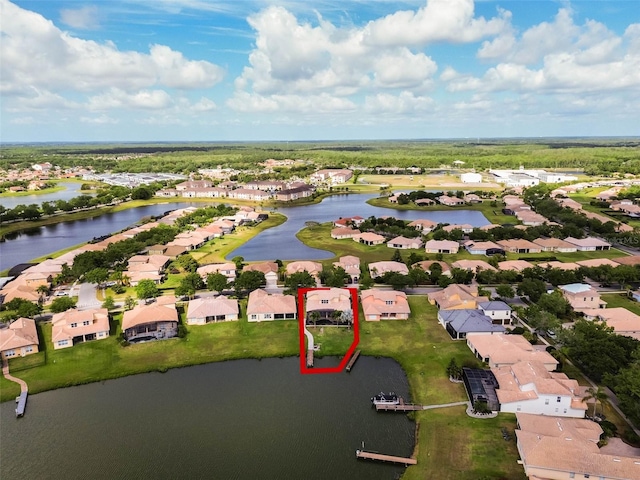 3583 Valleyview Dr, Kissimmee, FL 34746 - drone / aerial view with a residential view and a water view